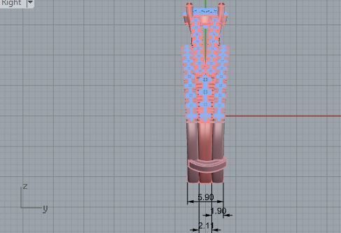 4-row diamond ring 3652 3D print model 3D print model_6