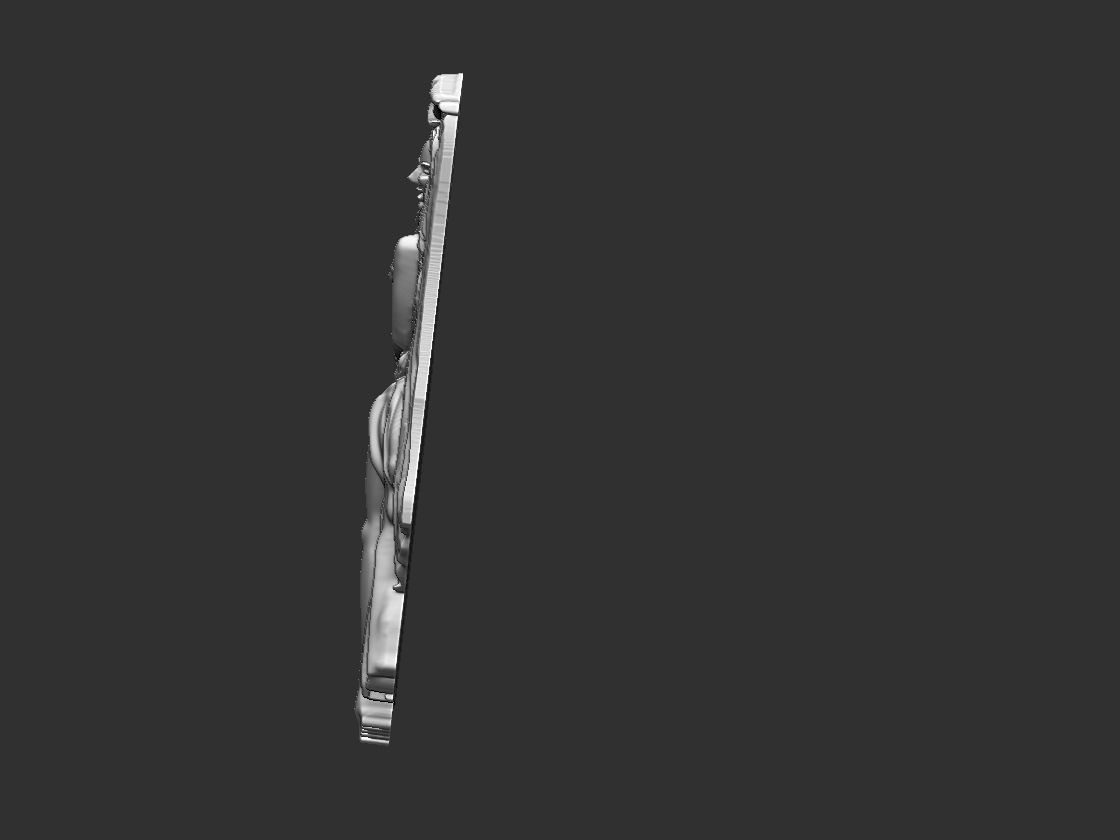 Belly Dancer Odalisque Relief 3D print model_6