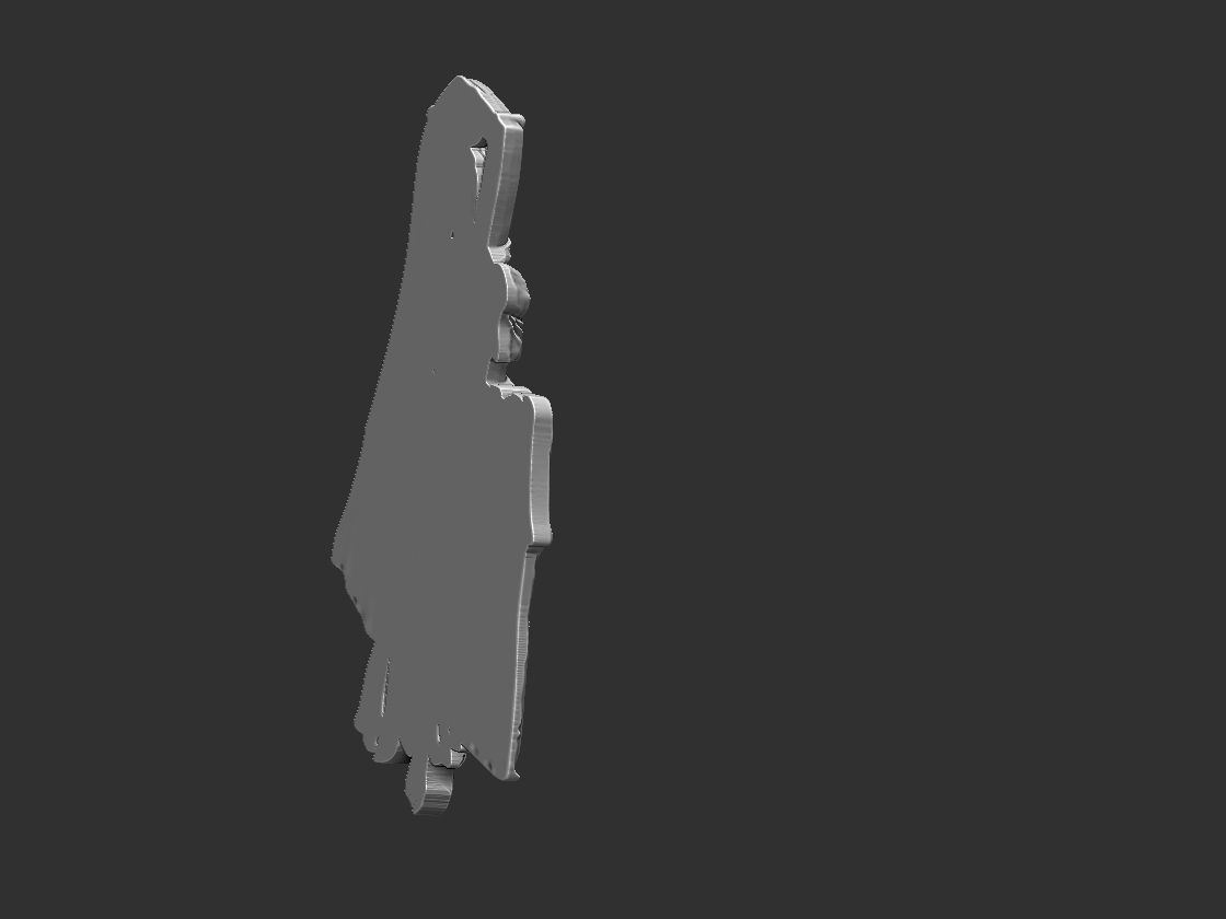 Belly Dancer Odalisque Relief 3D print model_3