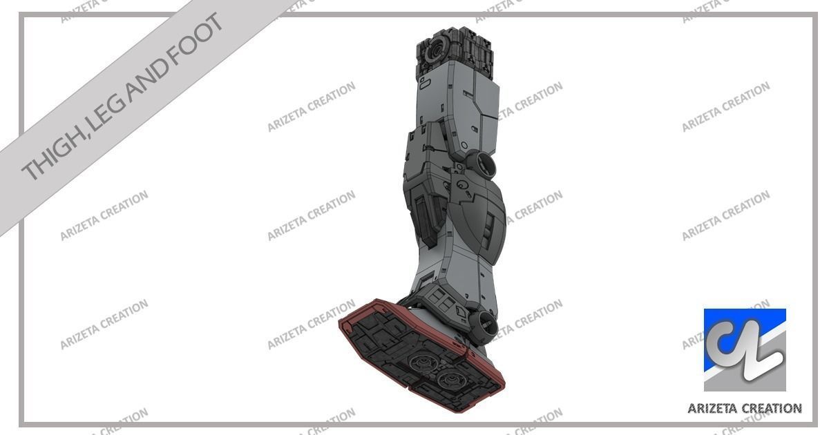 ARIZETA CREATION MOBILE SUITS RX-78-01 LEG SECTION 3D print model_25