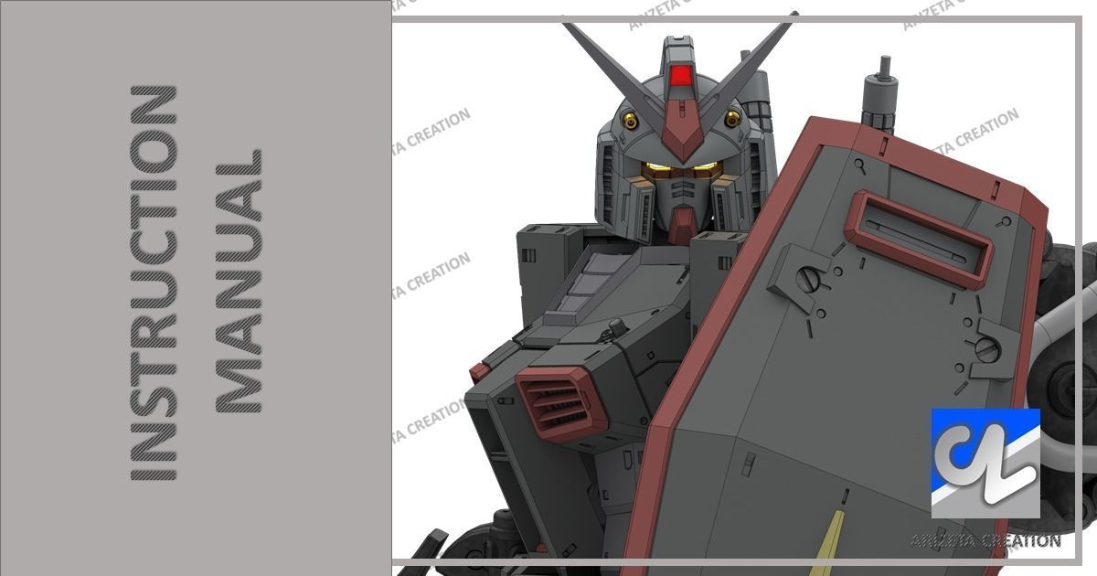 ARIZETA CREATION MOBILE SUITS RX-78-01 LEG SECTION 3D print model_8