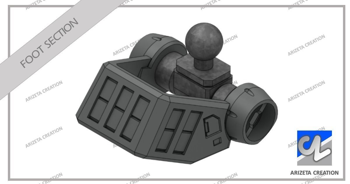 ARIZETA CREATION MOBILE SUITS RX-78-01 LEG SECTION 3D print model_14