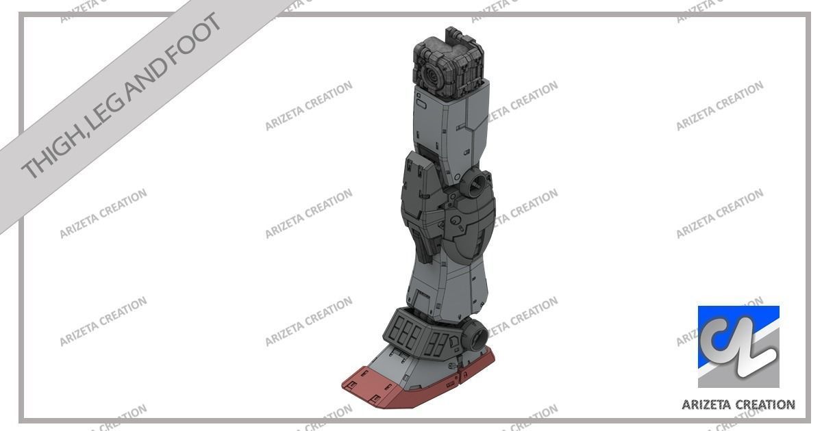 ARIZETA CREATION MOBILE SUITS RX-78-01 LEG SECTION 3D print model_24
