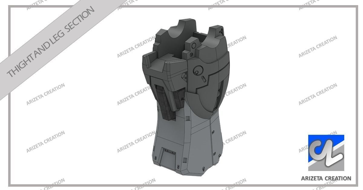 ARIZETA CREATION MOBILE SUITS RX-78-01 LEG SECTION 3D print model_18