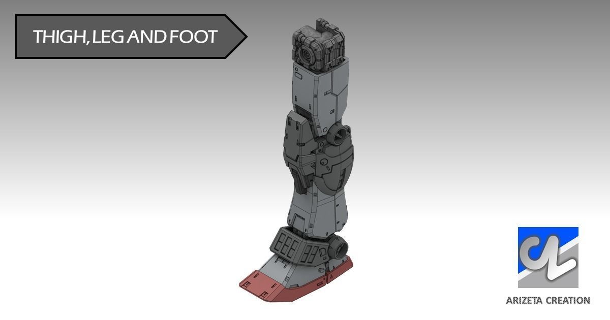 ARIZETA CREATION MOBILE SUITS RX-78-01 LEG SECTION 3D print model_1