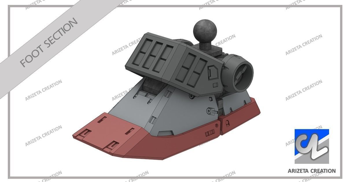 ARIZETA CREATION MOBILE SUITS RX-78-01 LEG SECTION 3D print model_16