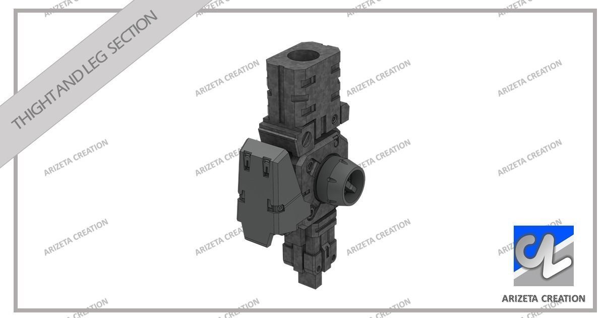 ARIZETA CREATION MOBILE SUITS RX-78-01 LEG SECTION 3D print model_20
