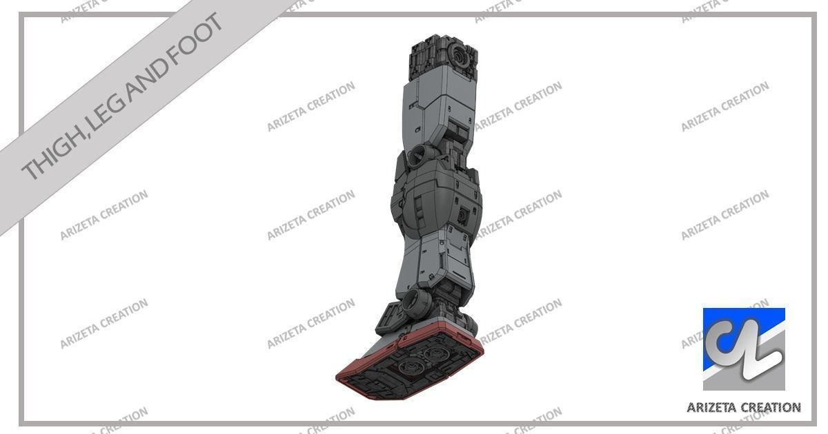 ARIZETA CREATION MOBILE SUITS RX-78-01 LEG SECTION 3D print model_27