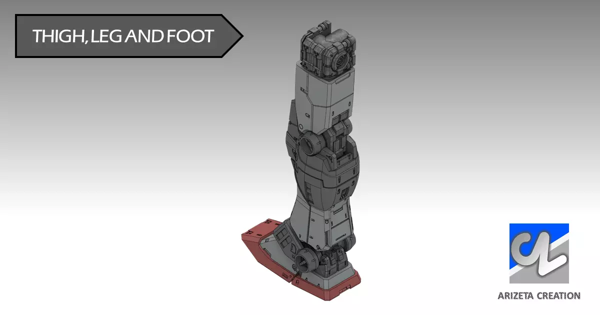 ARIZETA CREATION MOBILE SUITS RX-78-01 LEG SECTION 3D print model_0