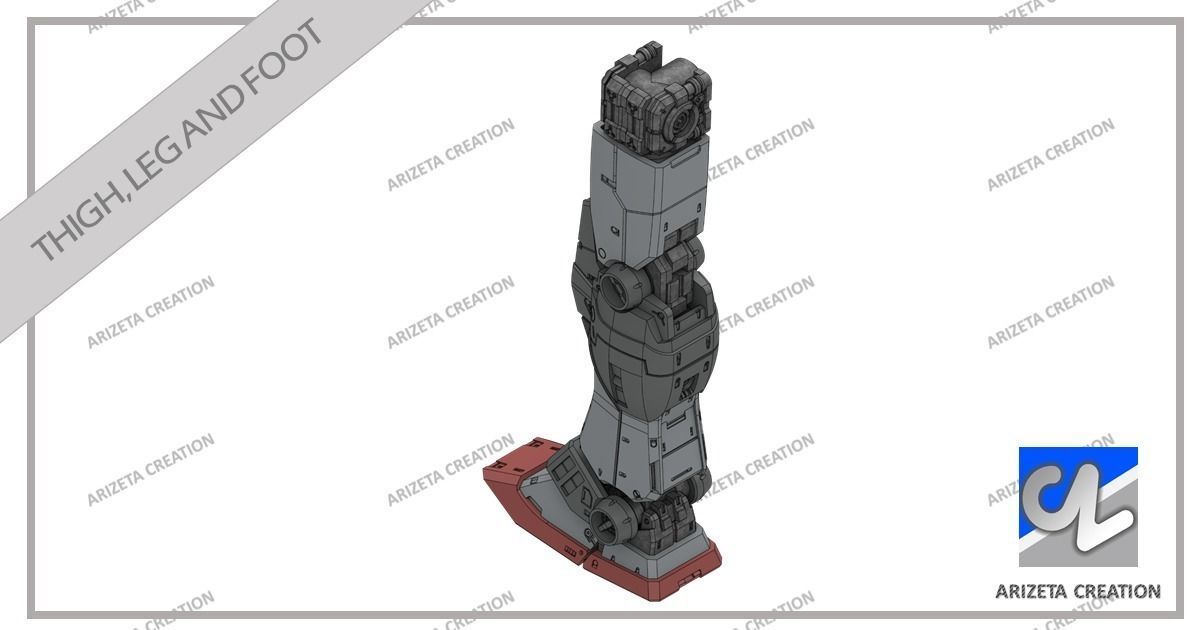 ARIZETA CREATION MOBILE SUITS RX-78-01 LEG SECTION 3D print model_26