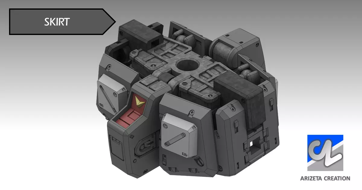 ARIZETA CREATION MOBILE SUITS RX-78-01 SKIRT SECTION 3D print model_0