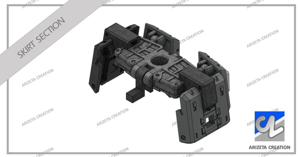ARIZETA CREATION MOBILE SUITS RX-78-01 SKIRT SECTION 3D print model_9