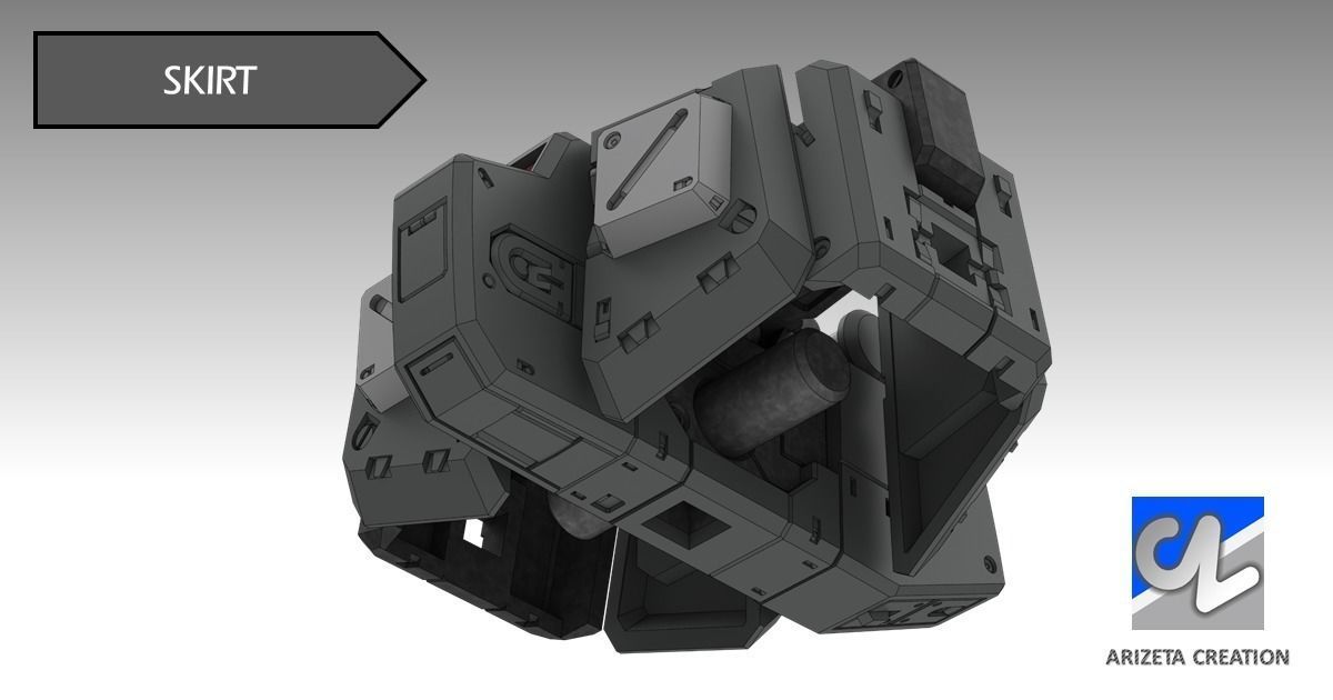 ARIZETA CREATION MOBILE SUITS RX-78-01 SKIRT SECTION 3D print model_1