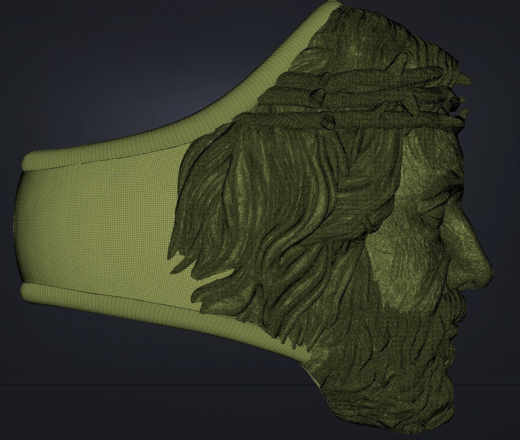 Crown of Thorns - Jesus Christ Ring 3D print model_16