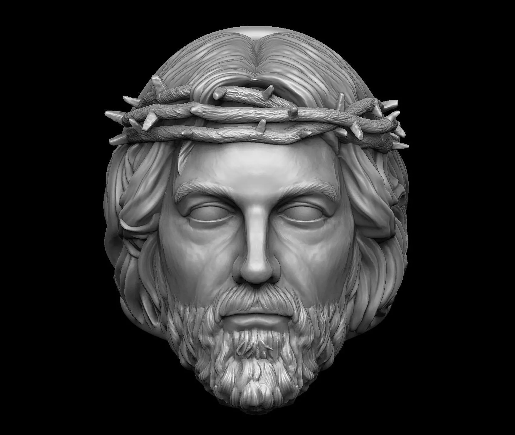 Crown of Thorns - Jesus Christ Ring 3D print model_0