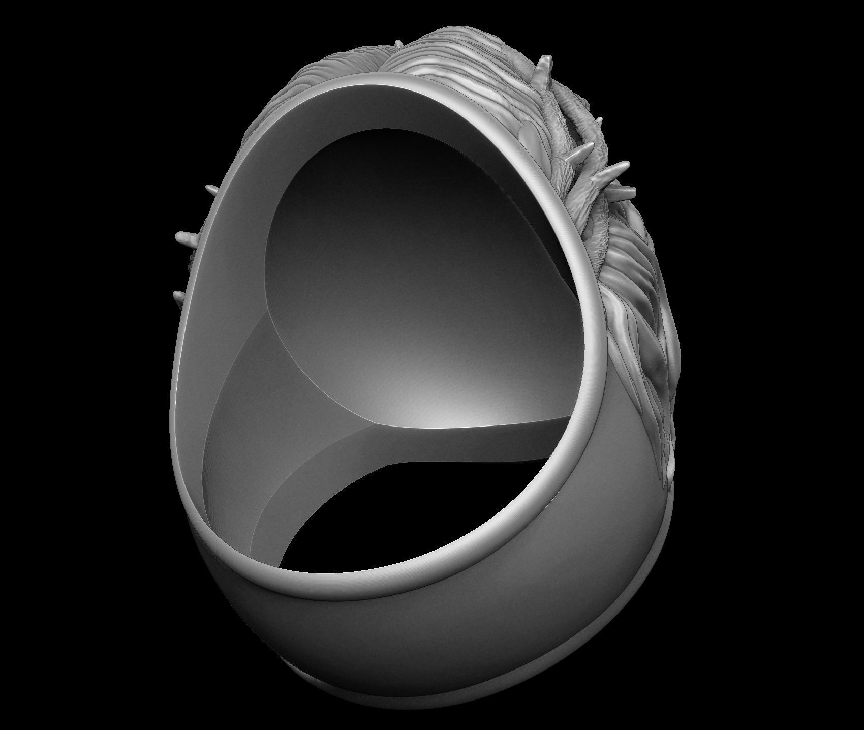 Crown of Thorns - Jesus Christ Ring 3D print model_12