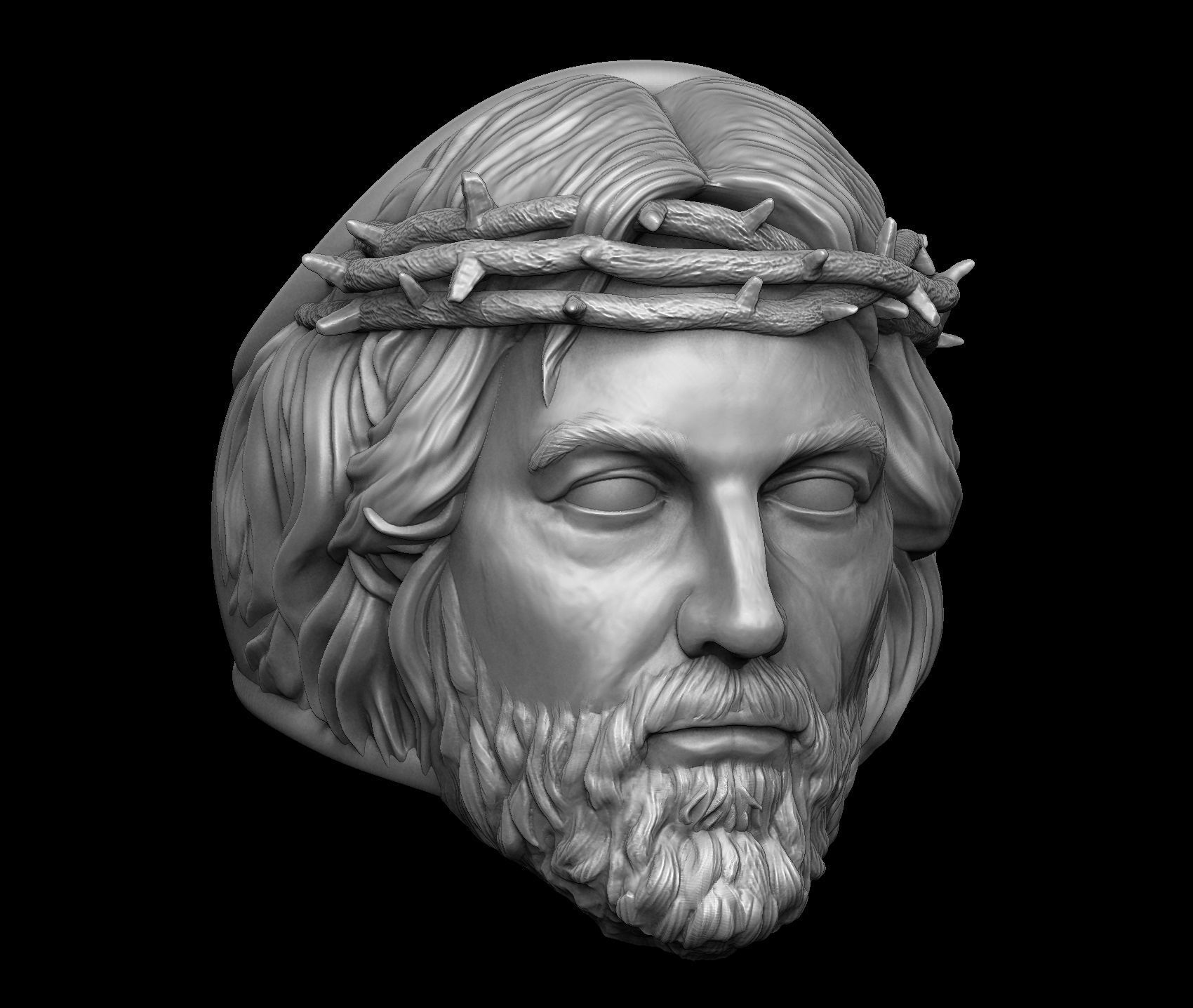 Crown of Thorns - Jesus Christ Ring 3D print model_9