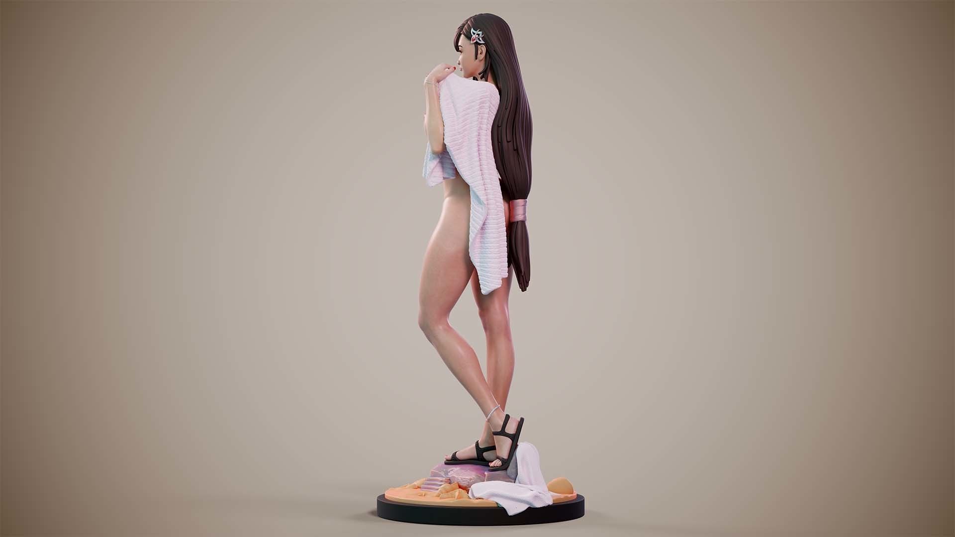 3D Print model - Girl on the beach - d 3D print model_9