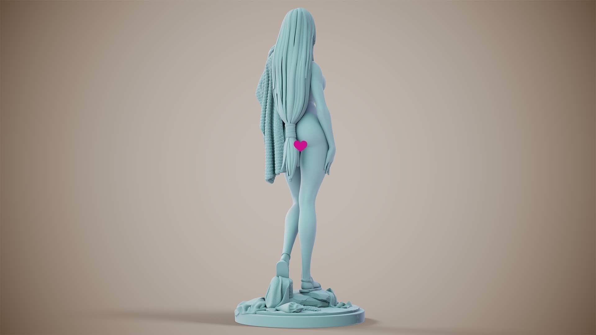 3D Print model - Girl on the beach - d 3D print model_17