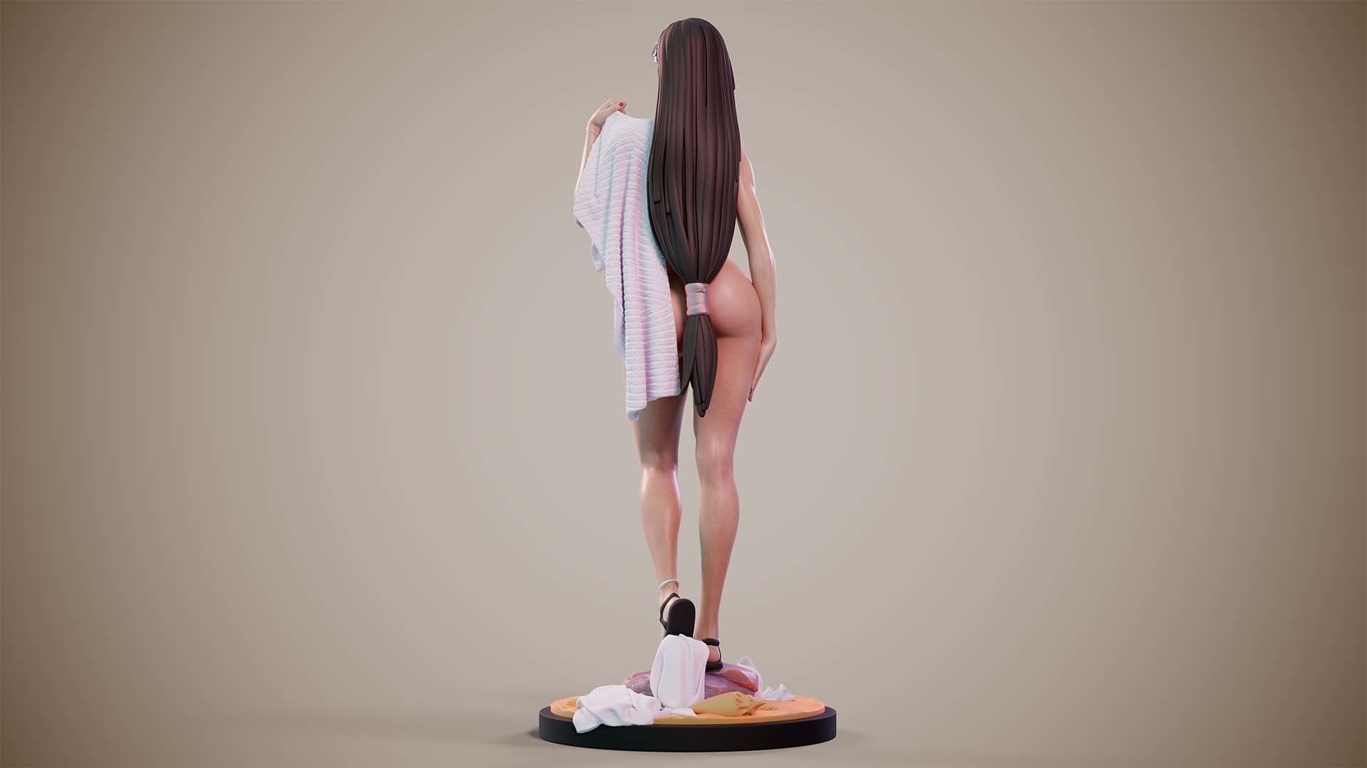 3D Print model - Girl on the beach - d 3D print model_10