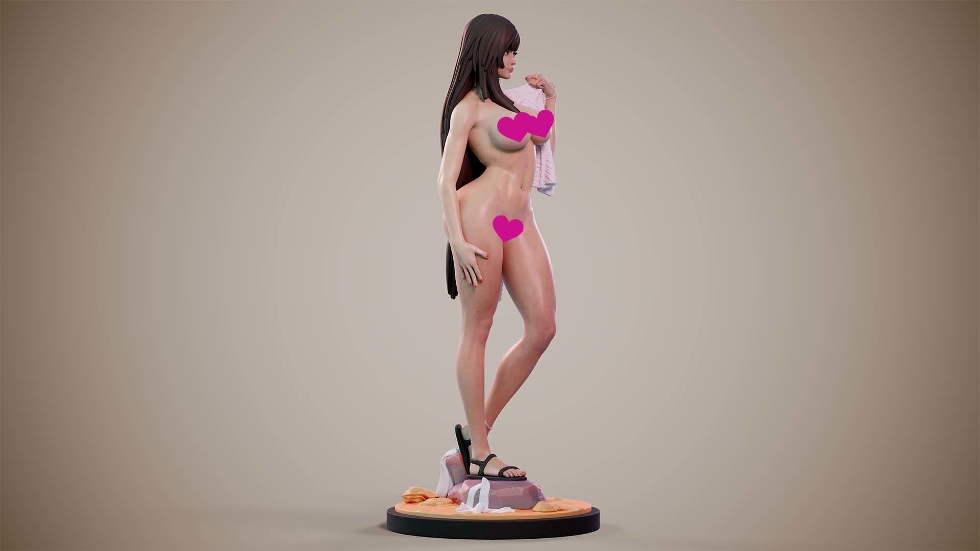 3D Print model - Girl on the beach - d 3D print model_13