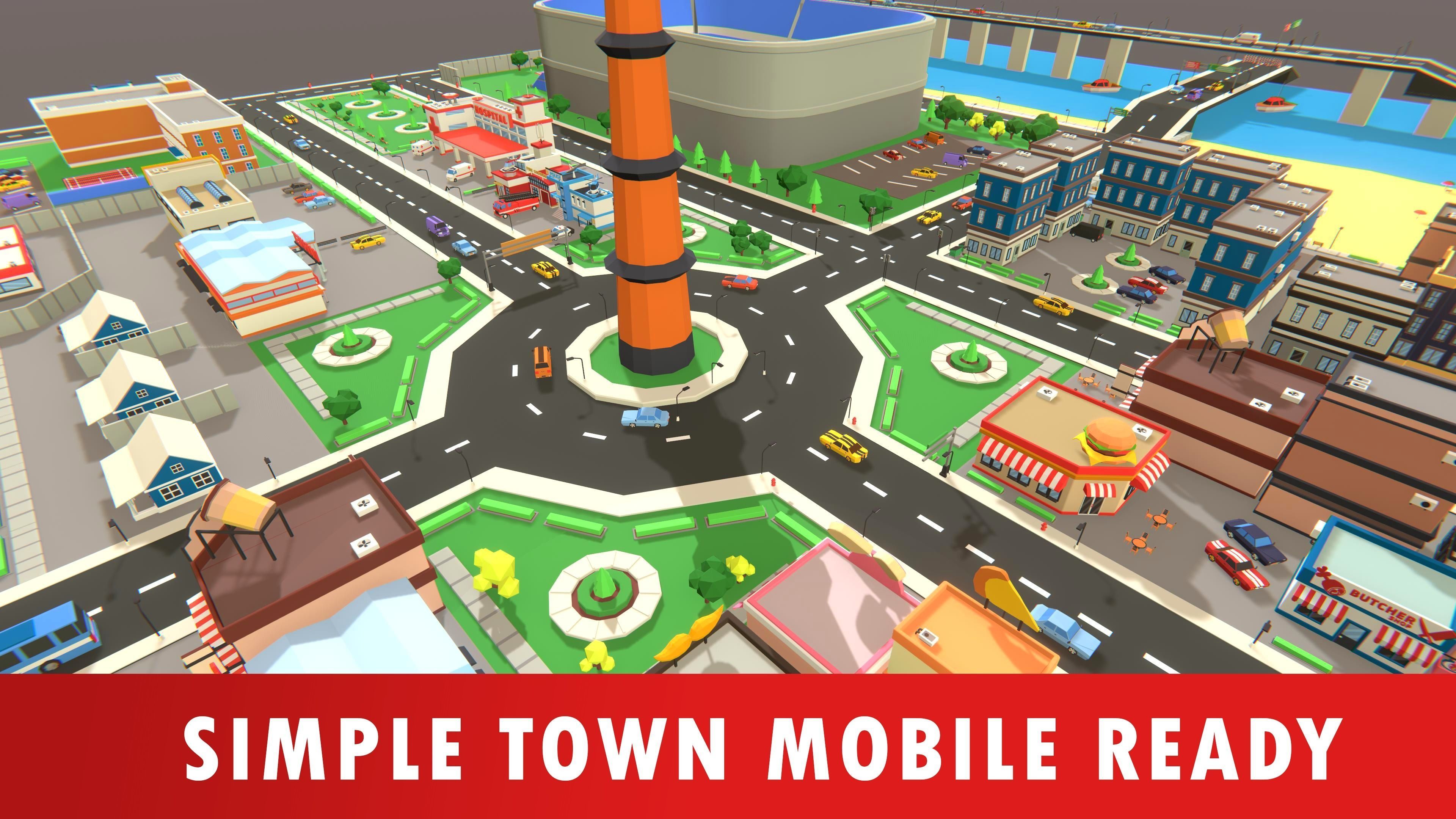 Simple Town - Low Poly Assets Low-poly 3D model_22