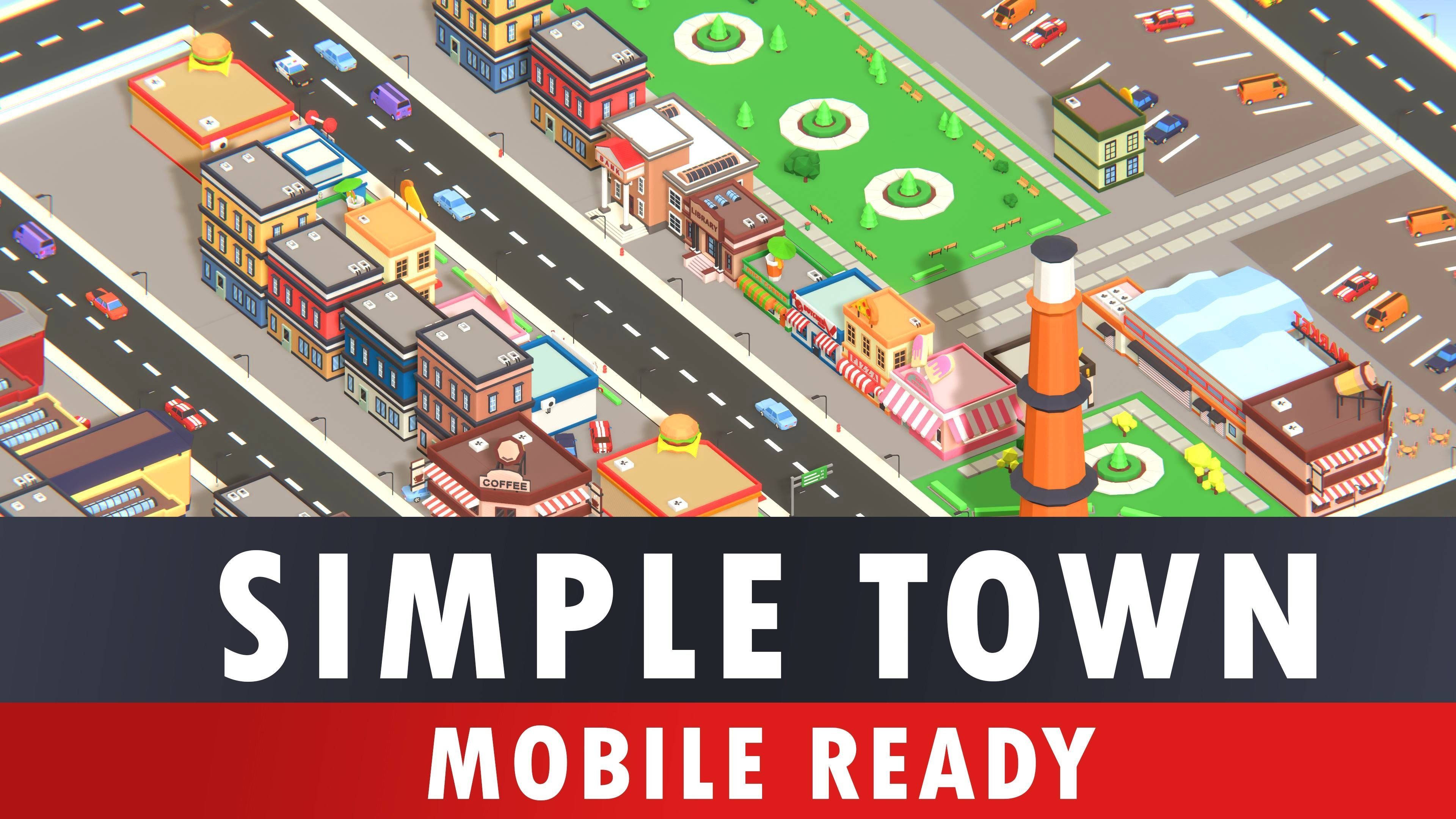 Simple Town - Low Poly Assets Low-poly 3D model_3