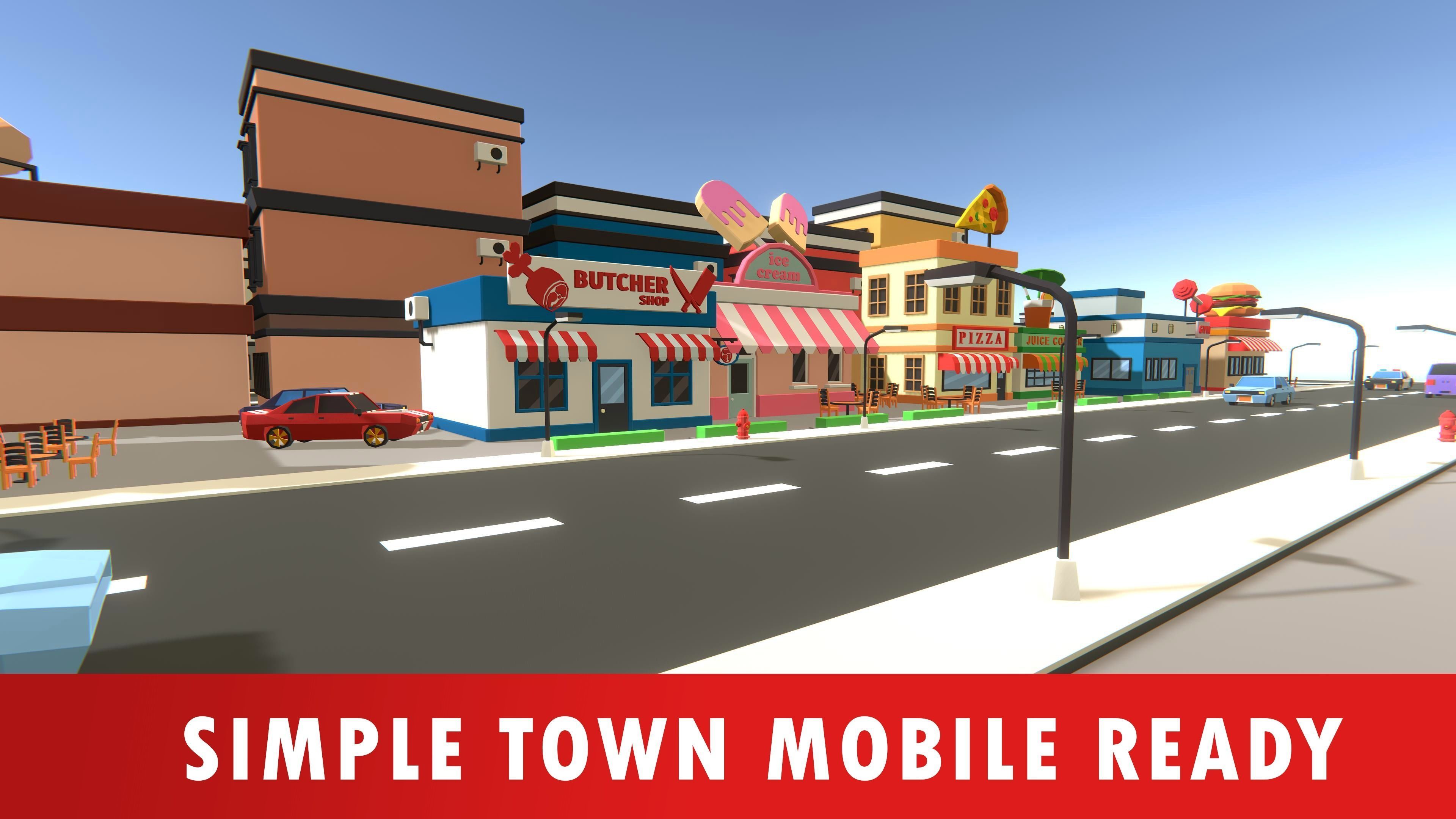 Simple Town - Low Poly Assets Low-poly 3D model_9