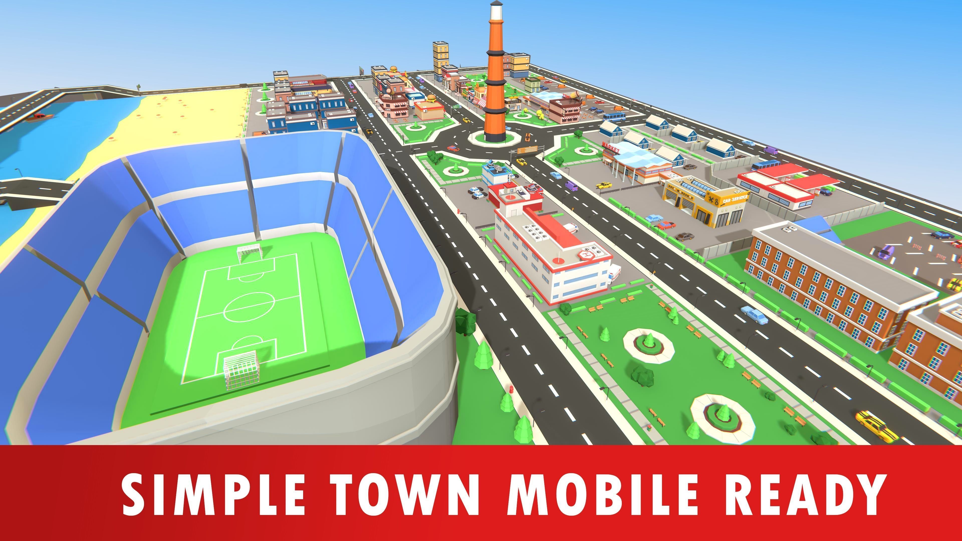 Simple Town - Low Poly Assets Low-poly 3D model_7