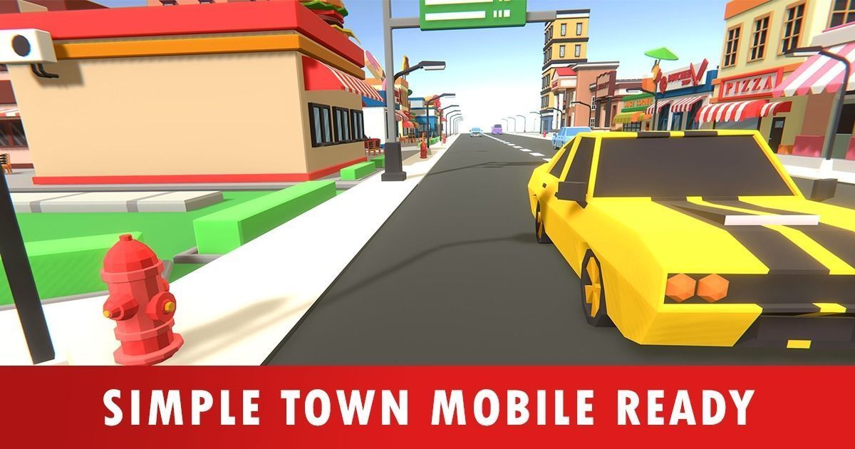 Simple Town - Low Poly Assets Low-poly 3D model_13