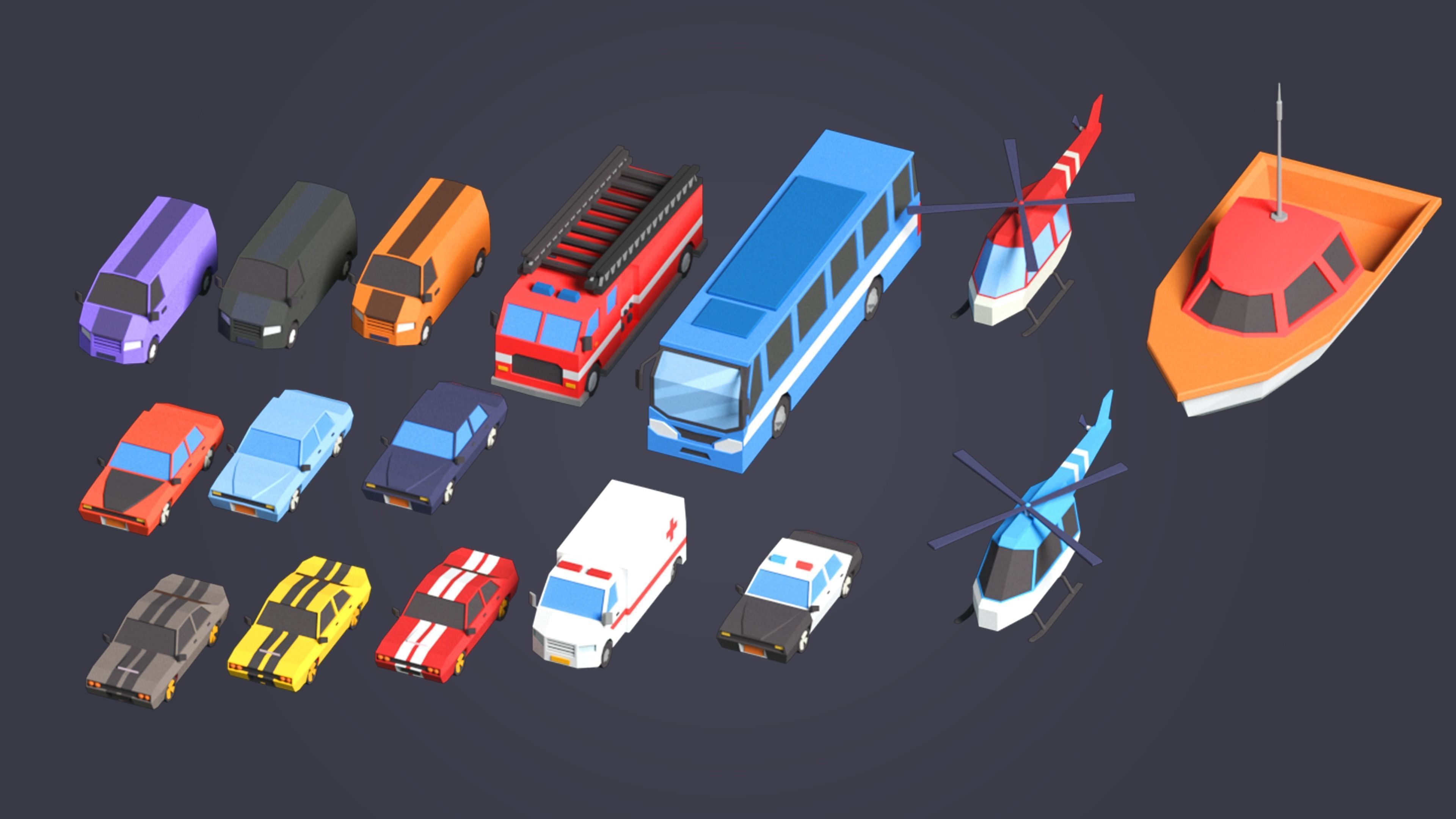 Simple Town - Low Poly Assets Low-poly 3D model_12