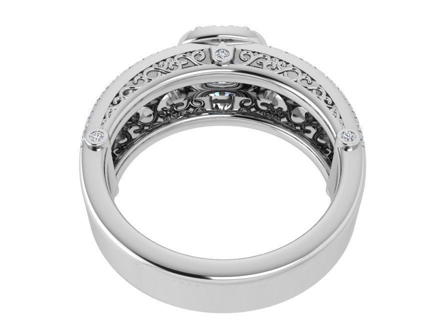 Beautiful design diamond ring 3660 3D print model 3D print model_3