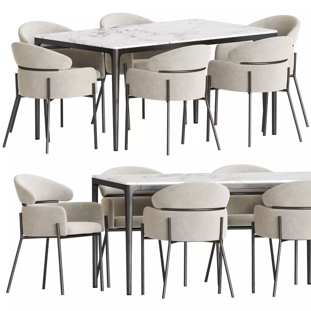 Dining Set 171 3D model_0