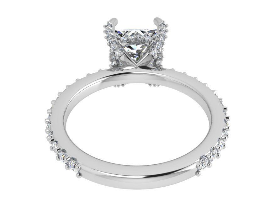 Chain style diamond ring 3662 3D print model 3D print model_3