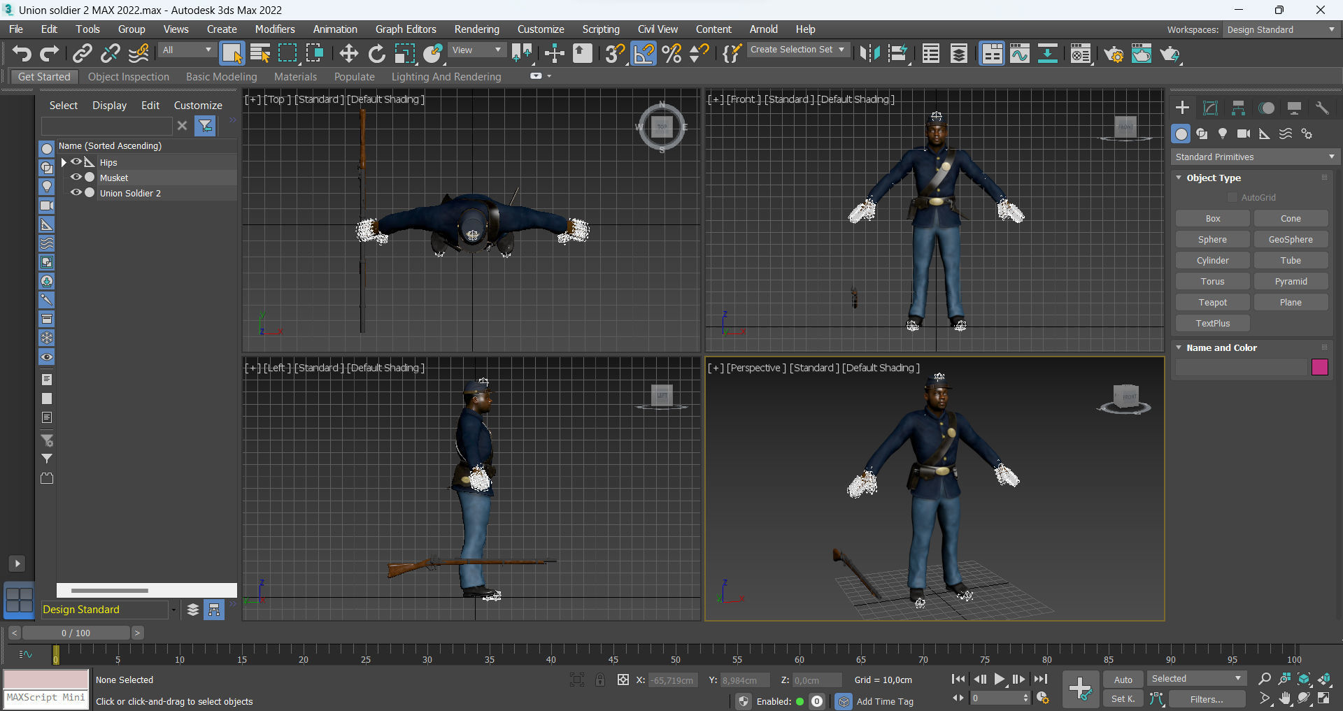 Union Soldier 2 Low-poly 3D model_14