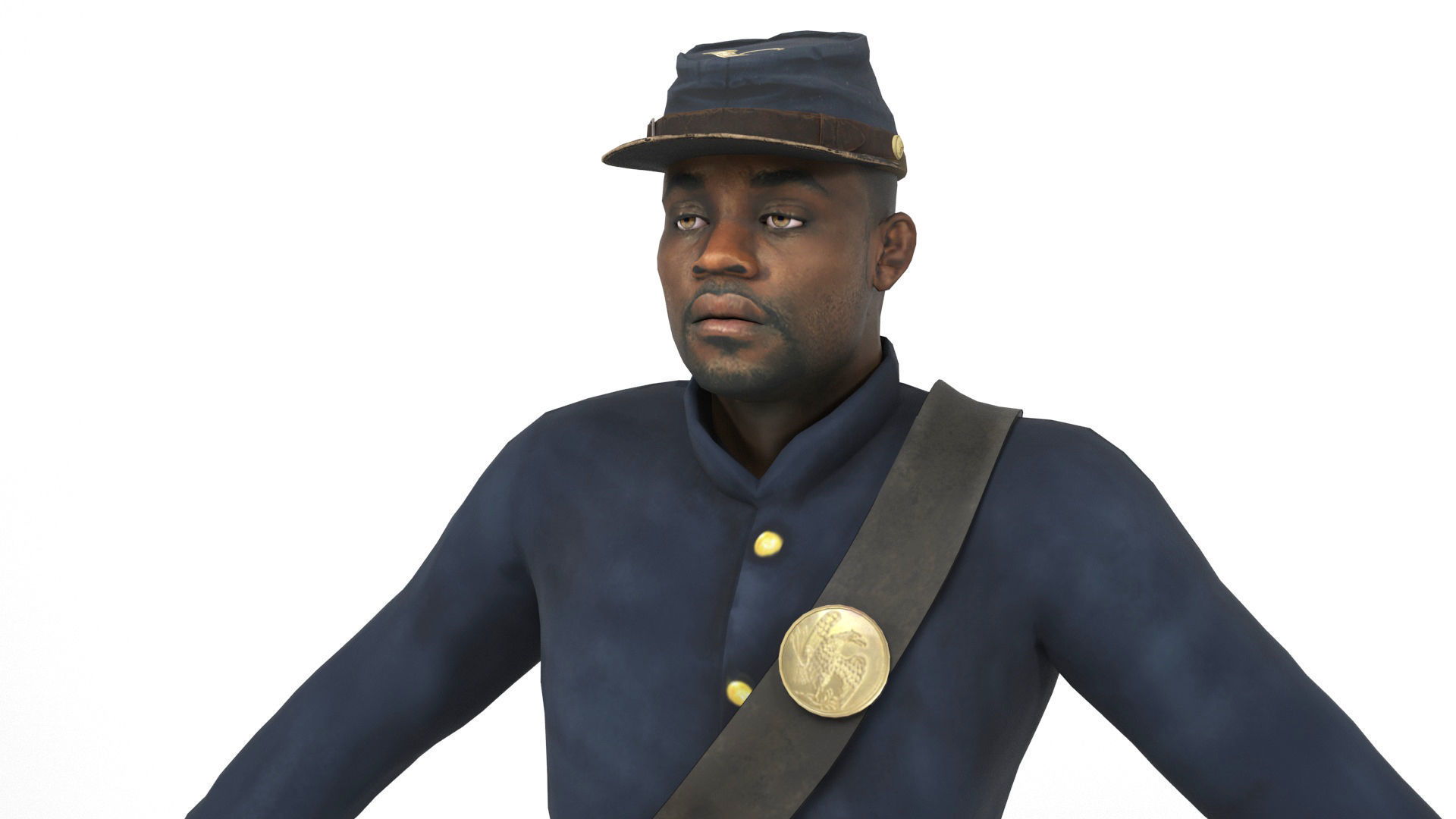 Union Soldier 2 Low-poly 3D model_6