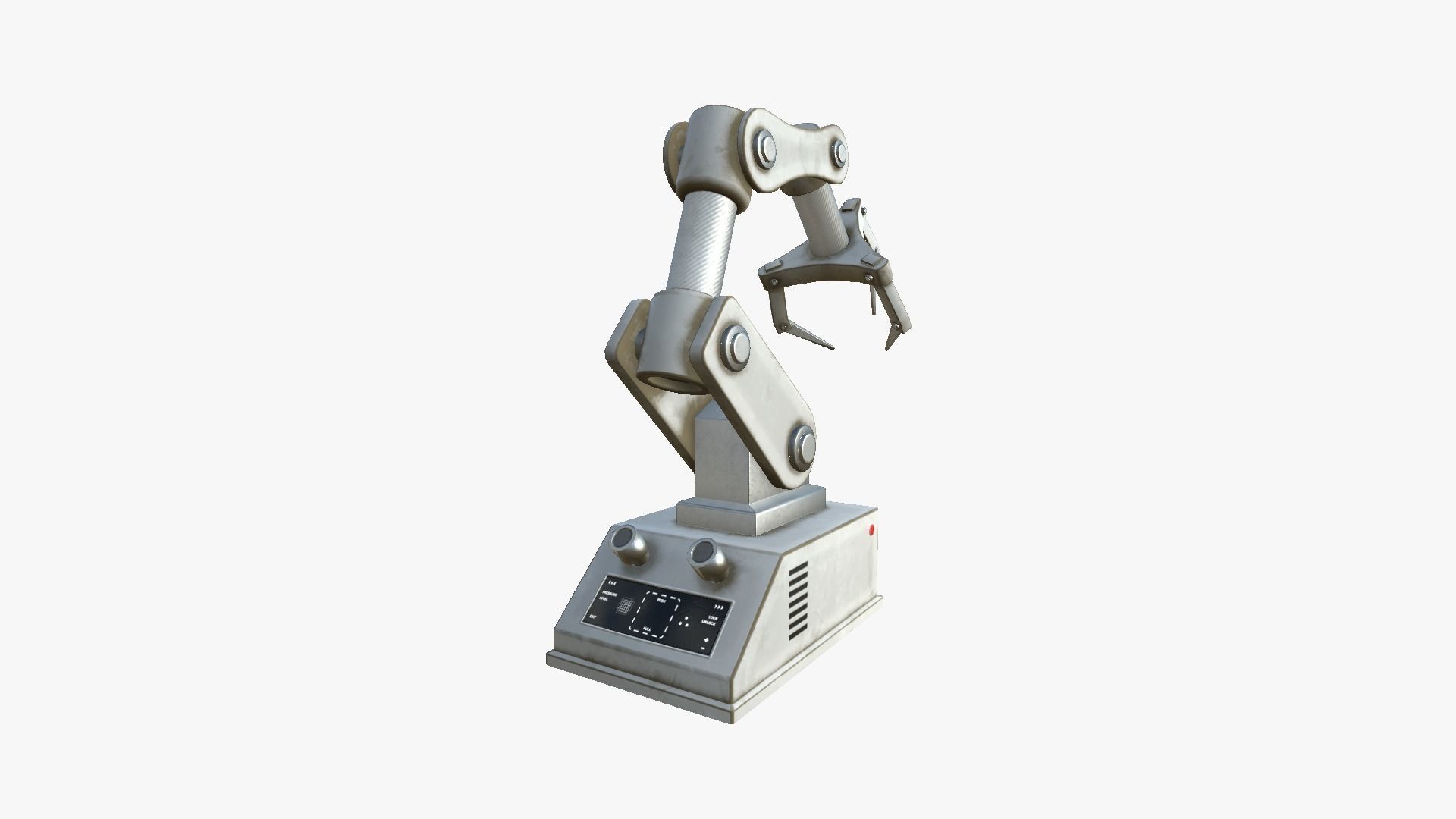 Robotic Hand A05 White - Machinery Industrial Design Low-poly 3D model_1