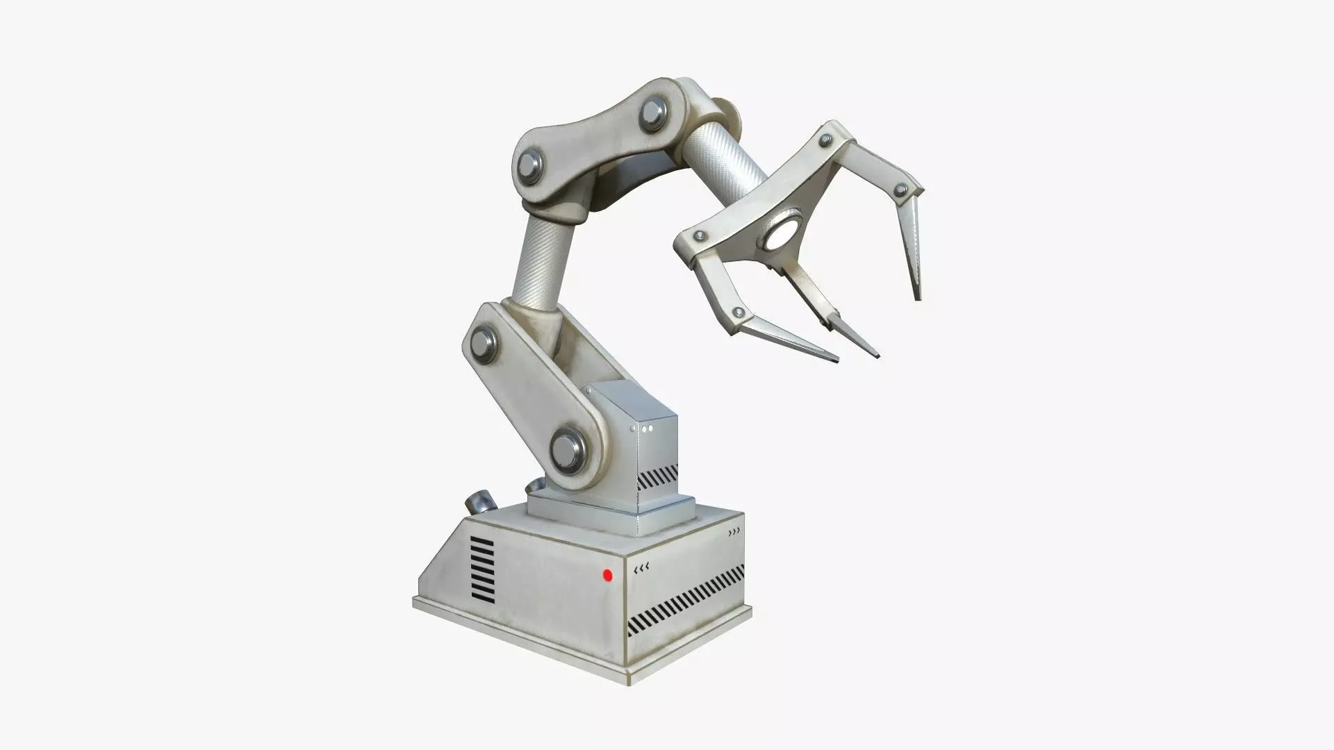 Robotic Hand A05 White - Machinery Industrial Design Low-poly 3D model_0