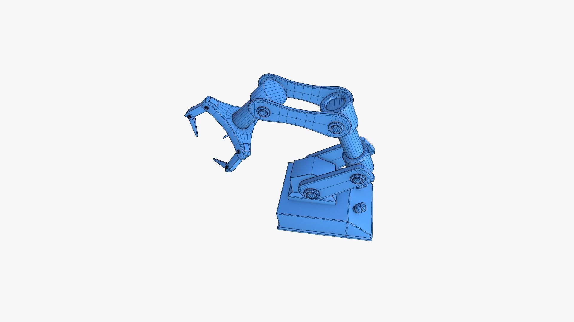 Robotic Hand A05 White - Machinery Industrial Design Low-poly 3D model_21