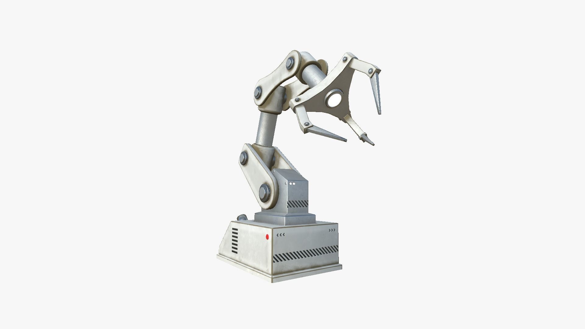 Robotic Hand A05 White - Machinery Industrial Design Low-poly 3D model_2