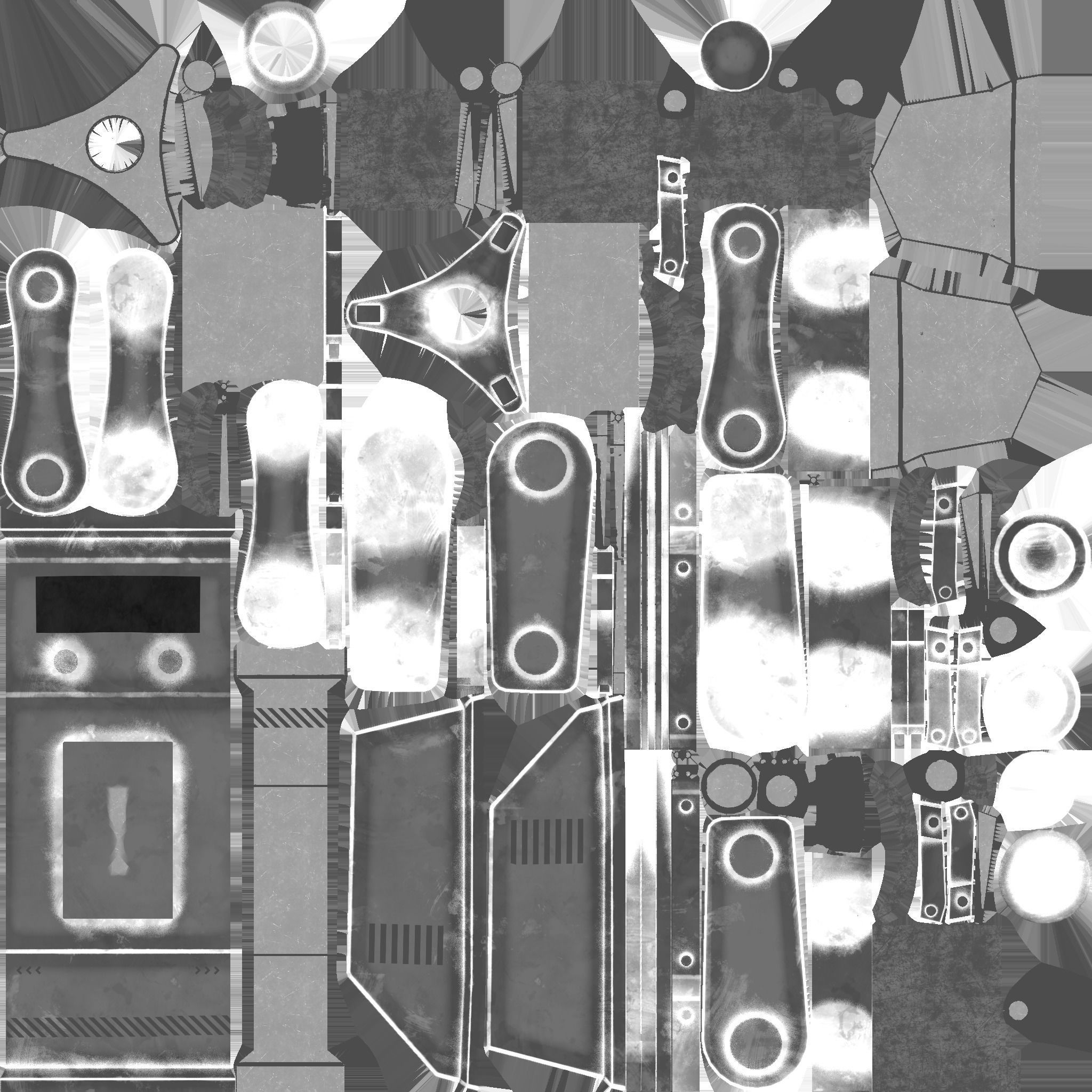 Robotic Hand A05 White - Machinery Industrial Design Low-poly 3D model_30