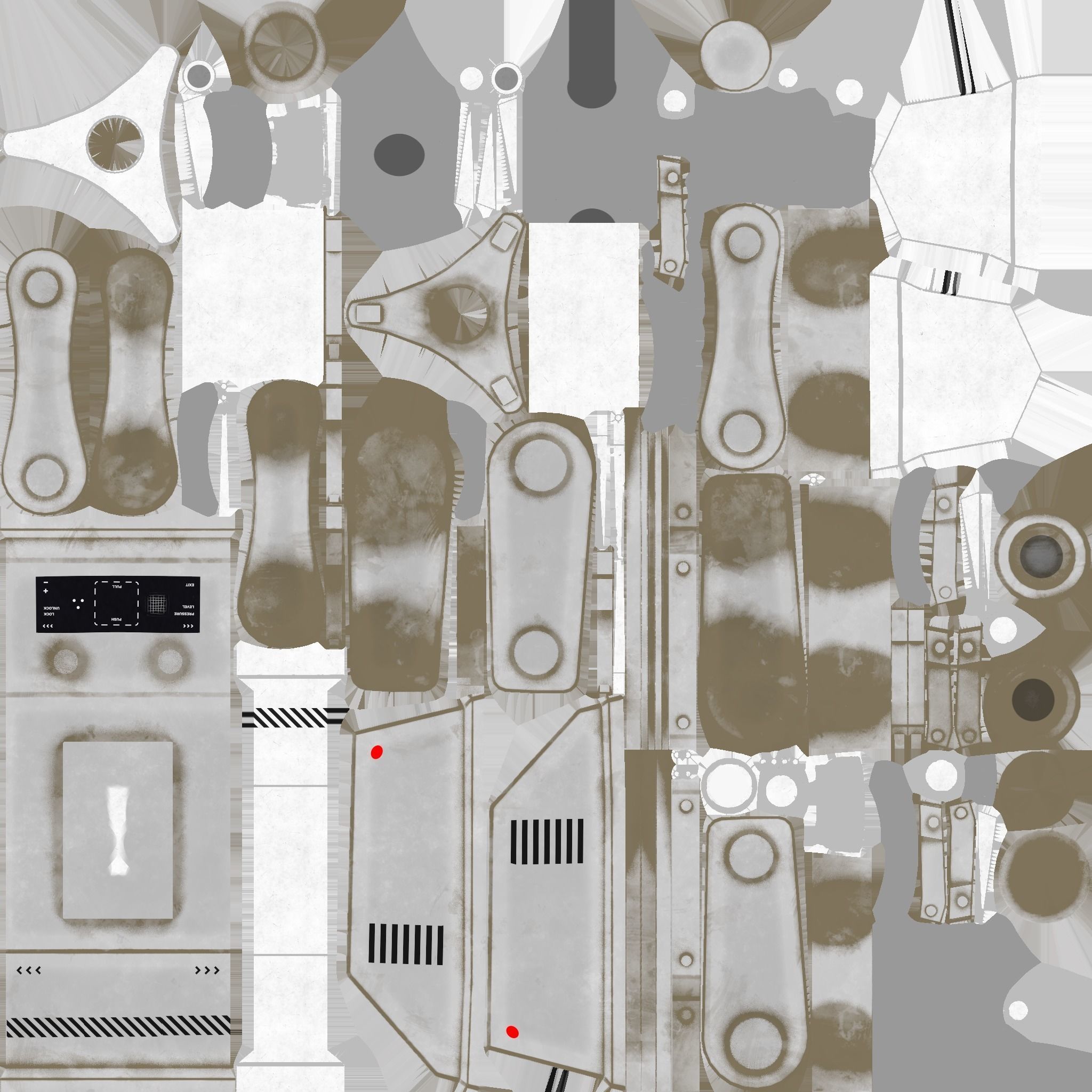 Robotic Hand A05 White - Machinery Industrial Design Low-poly 3D model_25