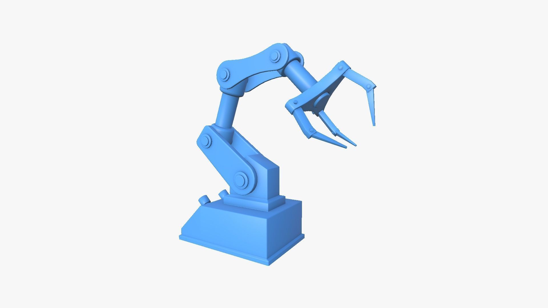 Robotic Hand A05 White - Machinery Industrial Design Low-poly 3D model_8