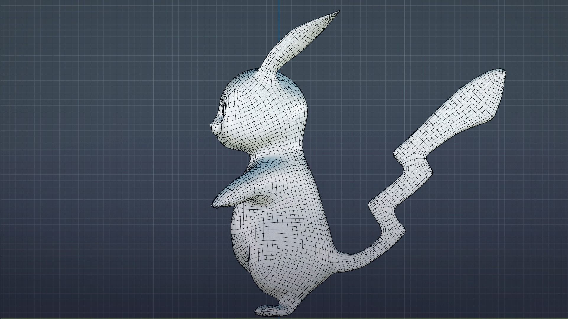 Electric Mouse - Rigged Cartoon Character for Blender Low-poly 3D model_11