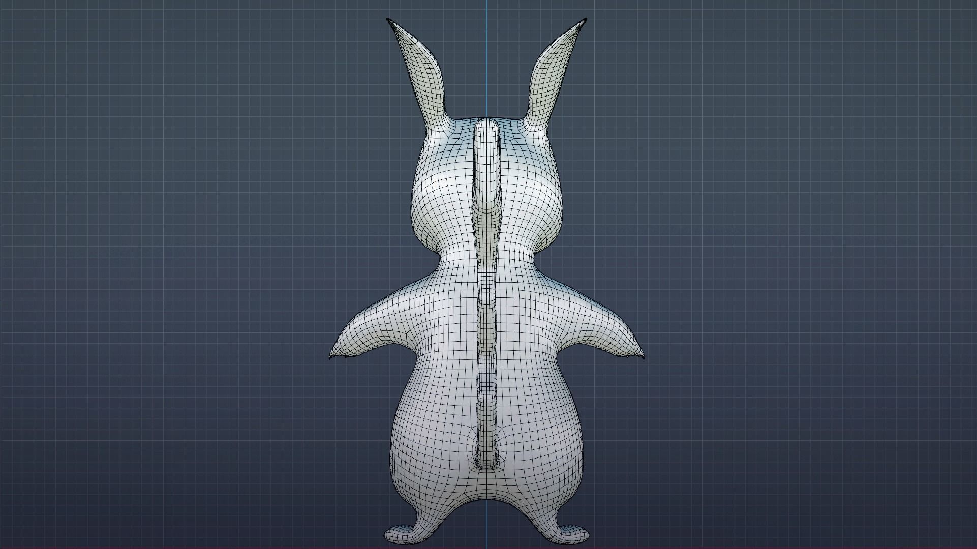 Electric Mouse - Rigged Cartoon Character for Blender Low-poly 3D model_12