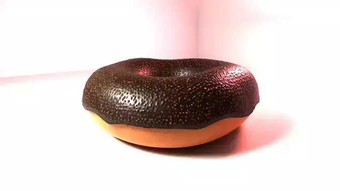 Donut 3D model Low-poly 3D model