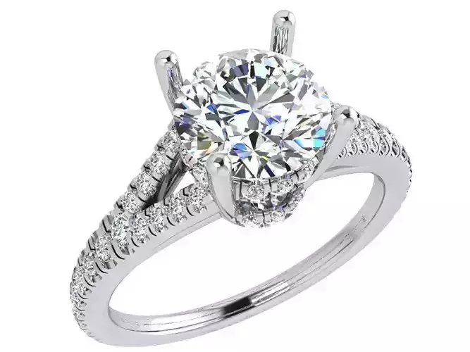 Round diamond stone 3666 3D print model