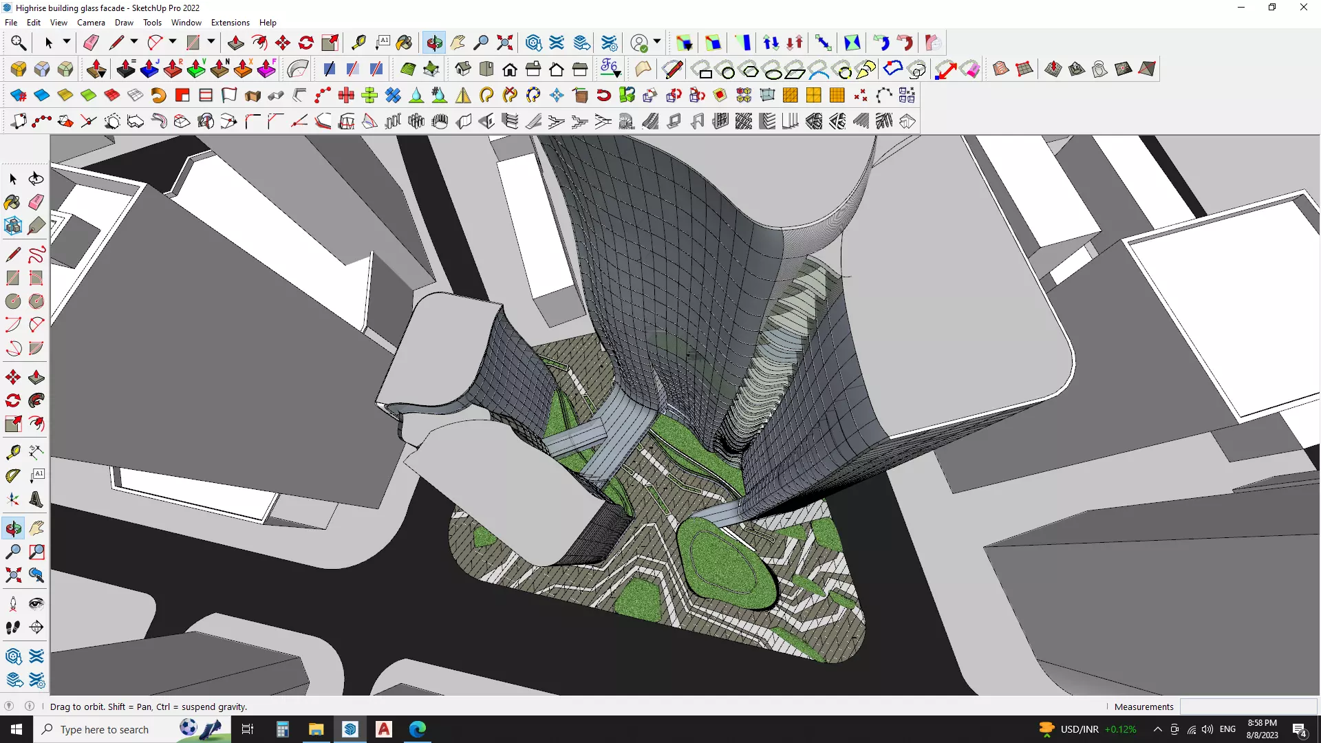 high rise building sketchup 3D model