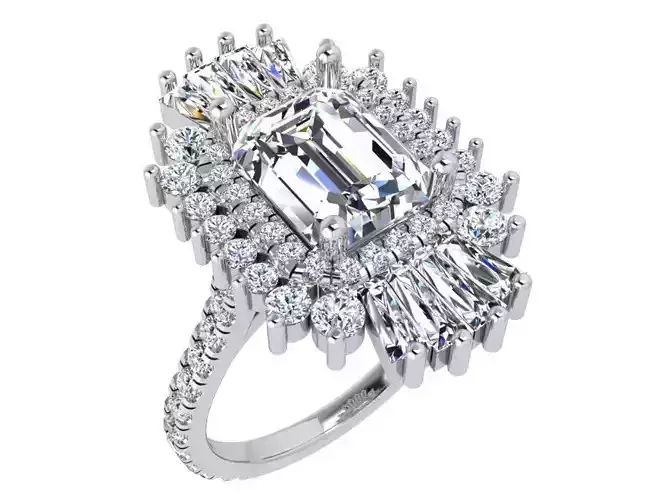 Bright diamond ring 3669 3D print model