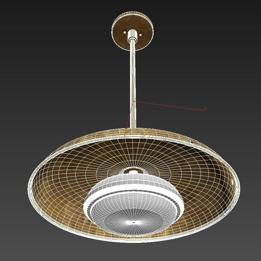 Roman and Williams Guild Oscar ceiling  pendant light 3D model_7